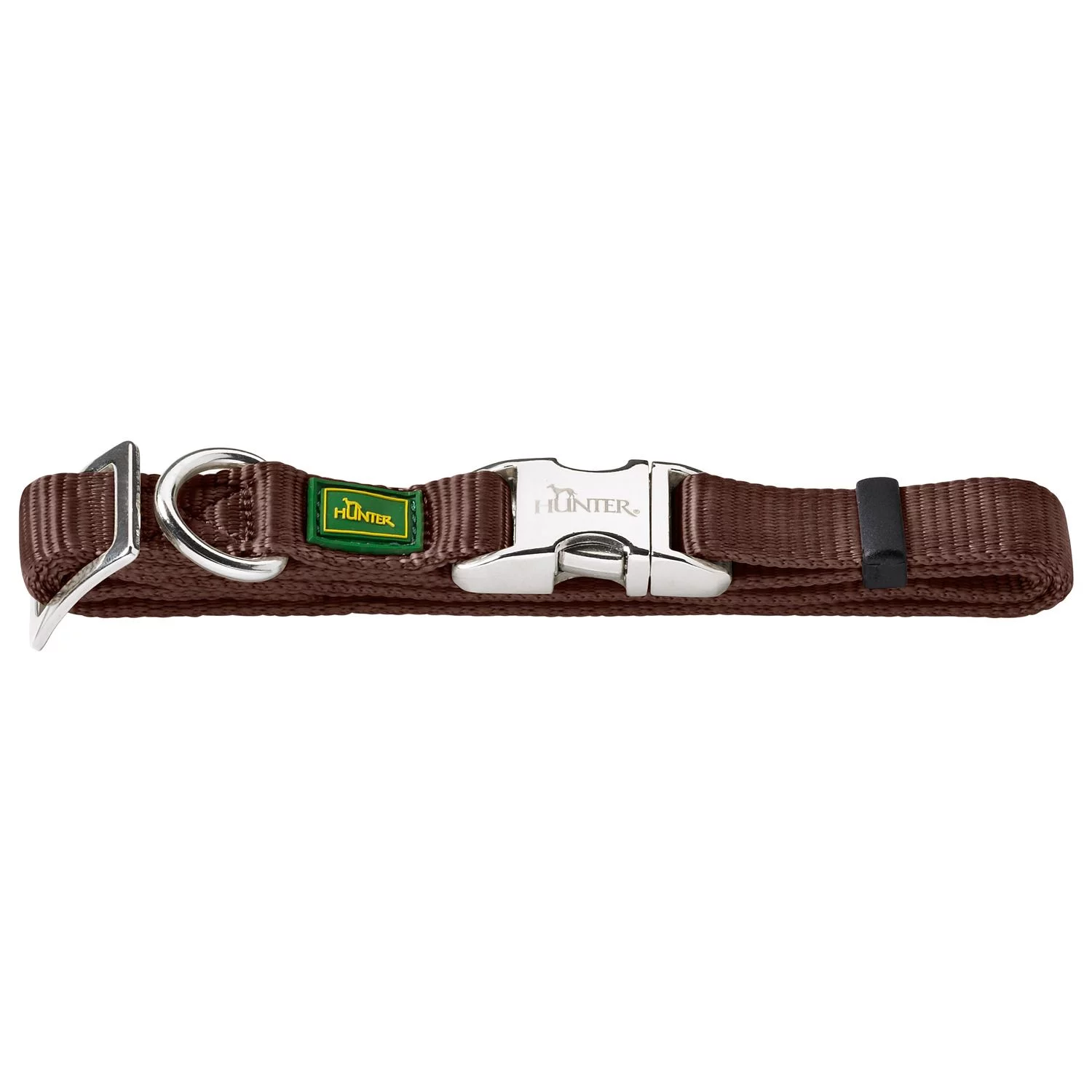 Hunter Klikhalsband Alu Nylon Soft Bruin - Hondenhalsband 1 Hunter Klikhalsband Alu Nylon Soft Bruin - Hondenhalsband
