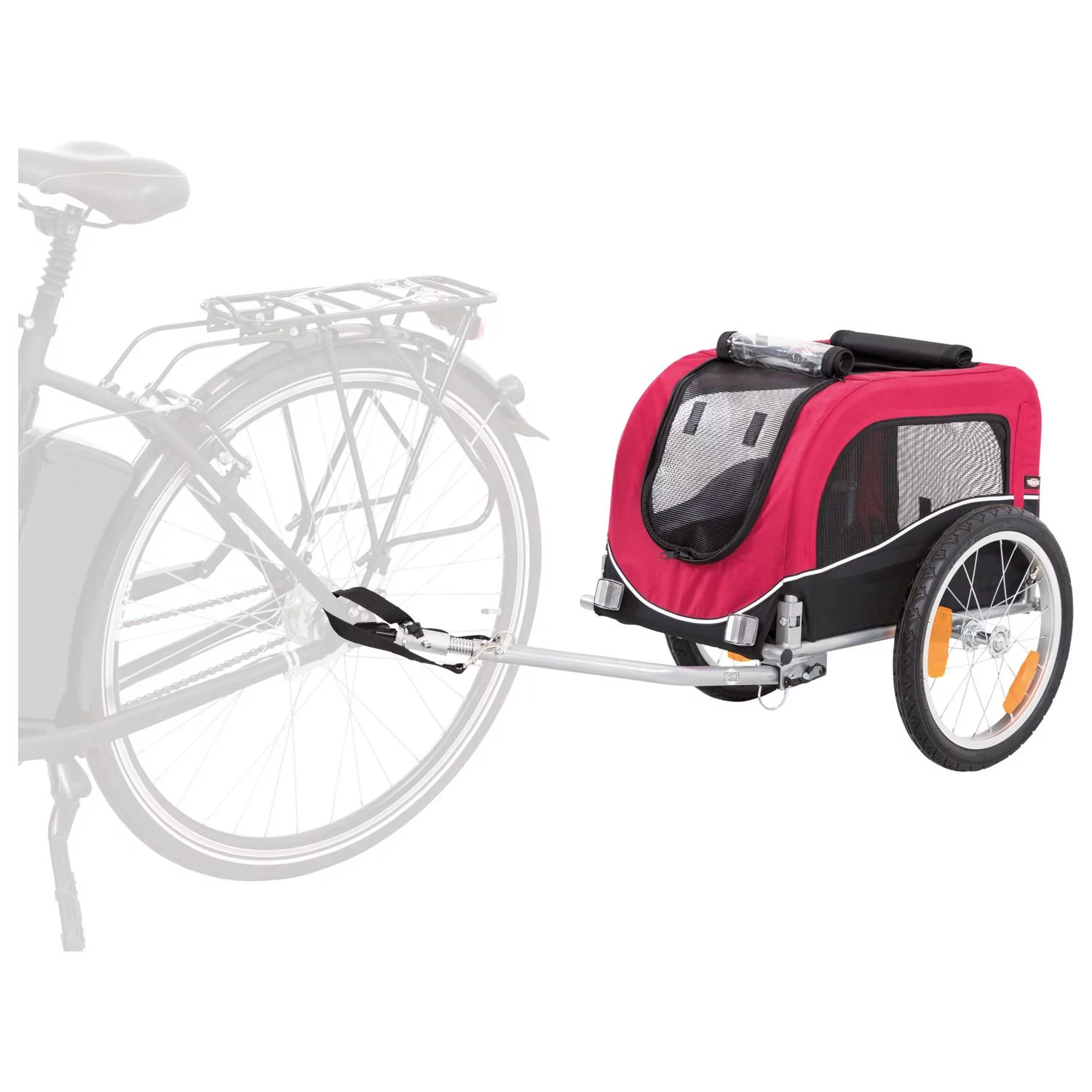 Trixie Fietskar - Hondenfietskar - 53x60x60/117 Cm Zwart Rood Tot 15 Kg Small 1 Trixie Fietskar - Hondenfietskar - 53x60x60/117 Cm Zwart Rood Tot 15 Kg Small