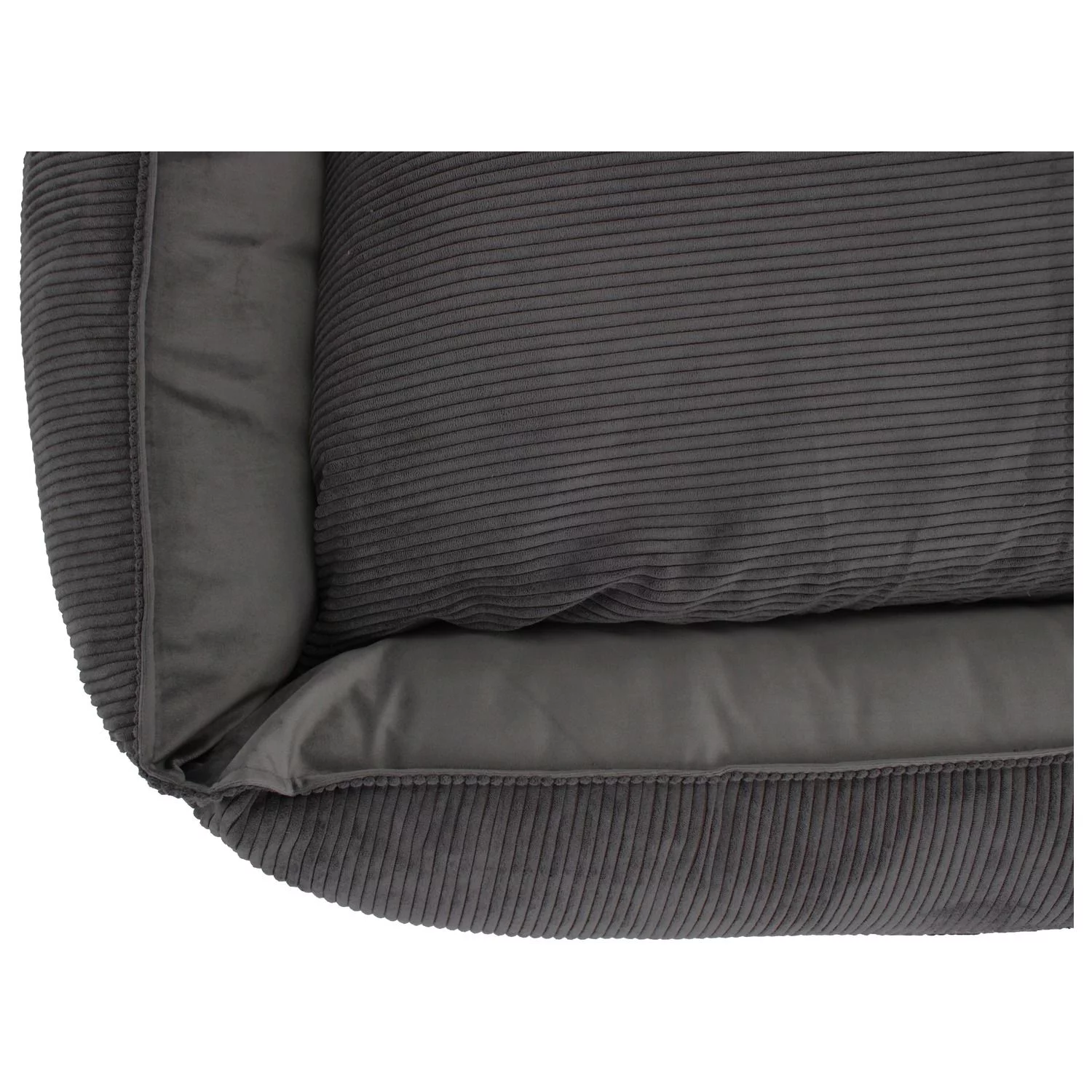 Wooff Cocoon Rib Velours Antraciet - Hondenmand 8 Wooff Cocoon Rib Velours Antraciet - Hondenmand - Afbeelding 8