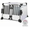 Trixie Dubbele Vervoersbox Auto - Autohondenbench - 93x64x88 Cm Zilver M/L