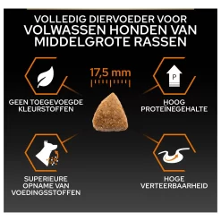 Pro Plan Dog Adult Medium Breed Kip - Hondenvoer -Dierbenodigdheden-Honden 8408 M 335016 6