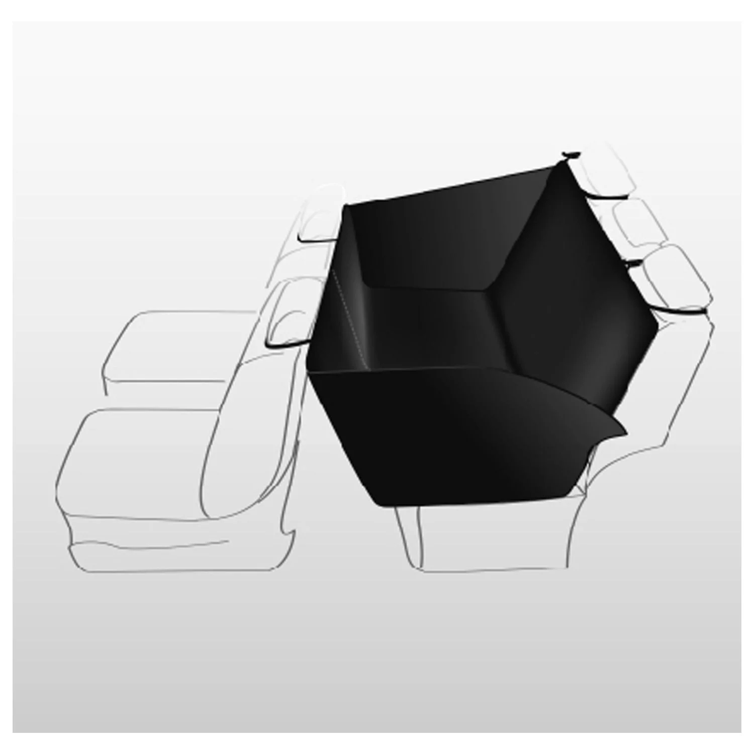 Trixie Autobeschermdeken - Hondenautoaccessoire - 1.55x1.30 M Zwart 1 Trixie Autobeschermdeken - Hondenautoaccessoire - 1.55x1.30 M Zwart