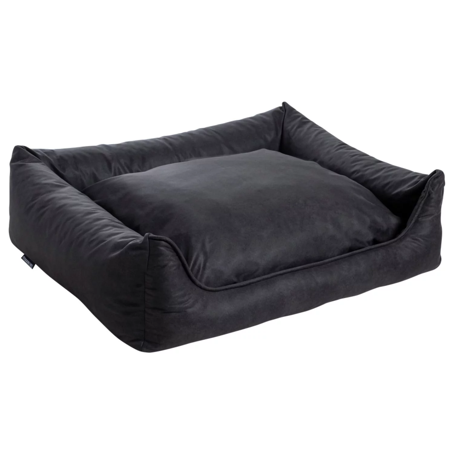 Maxxnobel Orthopedische Sofa Lederlook/Teddy Zwart - Hondenbank 2 Maxxnobel Orthopedische Sofa Lederlook/Teddy Zwart - Hondenbank - Afbeelding 2
