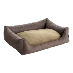 Maxxnobel Orthopedische Sofa Lederlook/Teddy Taupe - Hondenbank -Dierbenodigdheden-Honden 8499 M 30015279 2