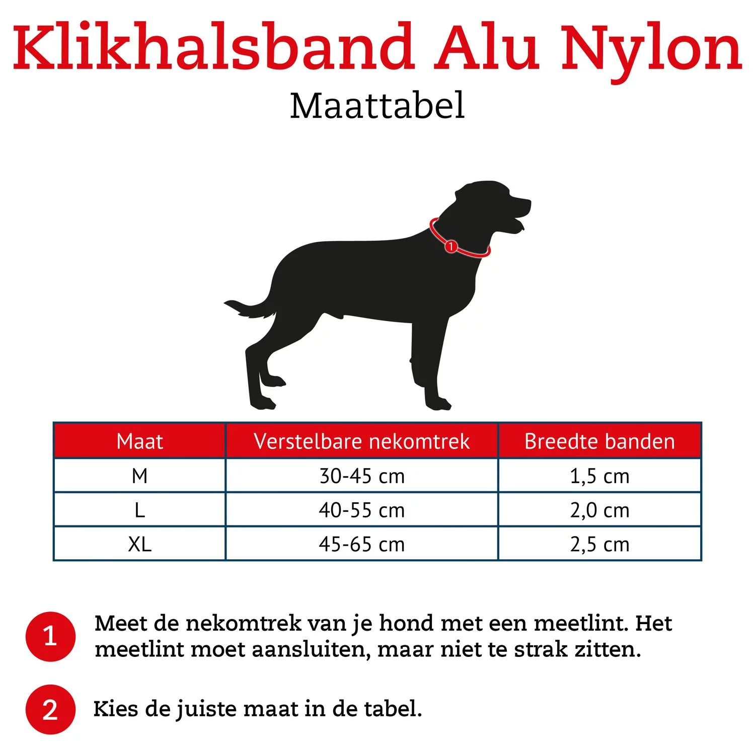 Hunter Klikhalsband Alu Nylon Soft Rood - Hondenhalsband 2 Hunter Klikhalsband Alu Nylon Soft Rood - Hondenhalsband - Afbeelding 2