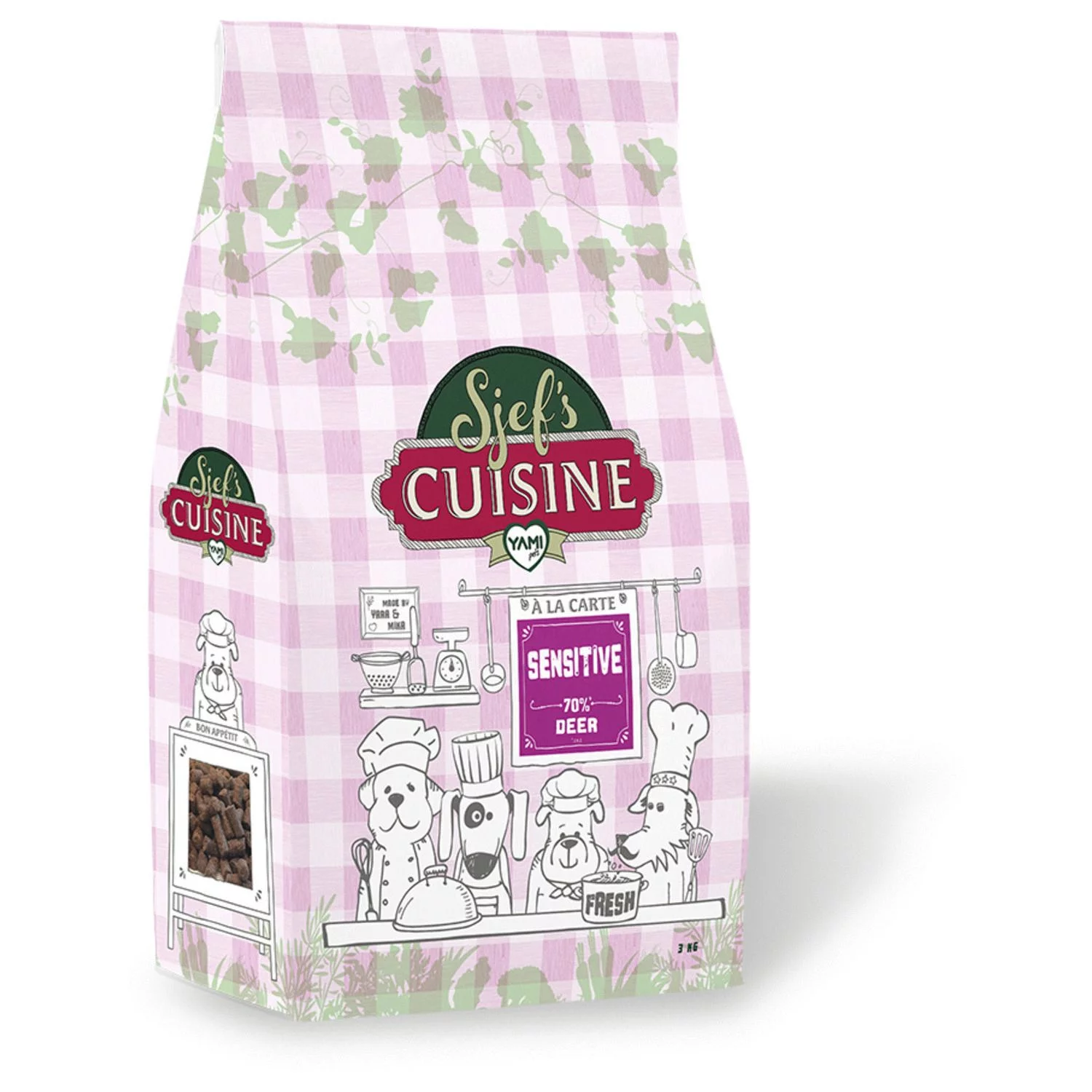 Yamipets Sjef's Cuisine Sensitive - Hert - Hondenvoer 1 Yamipets Sjef's Cuisine Sensitive - Hert - Hondenvoer