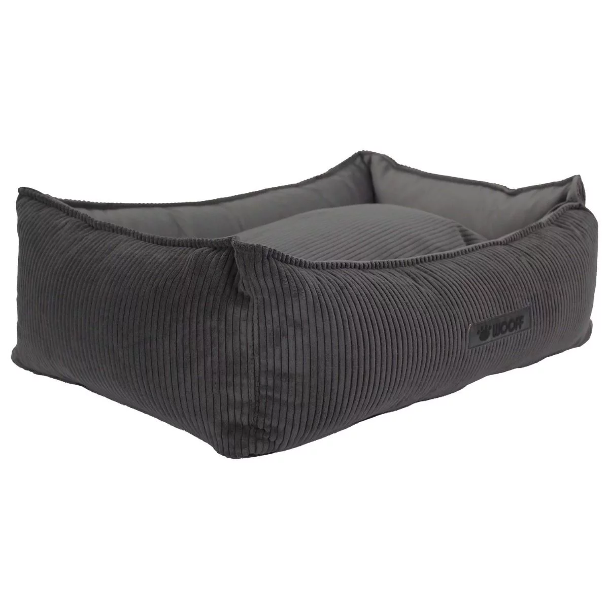 Wooff Cocoon Rib Velours Antraciet - Hondenmand 3 Wooff Cocoon Rib Velours Antraciet - Hondenmand - Afbeelding 3