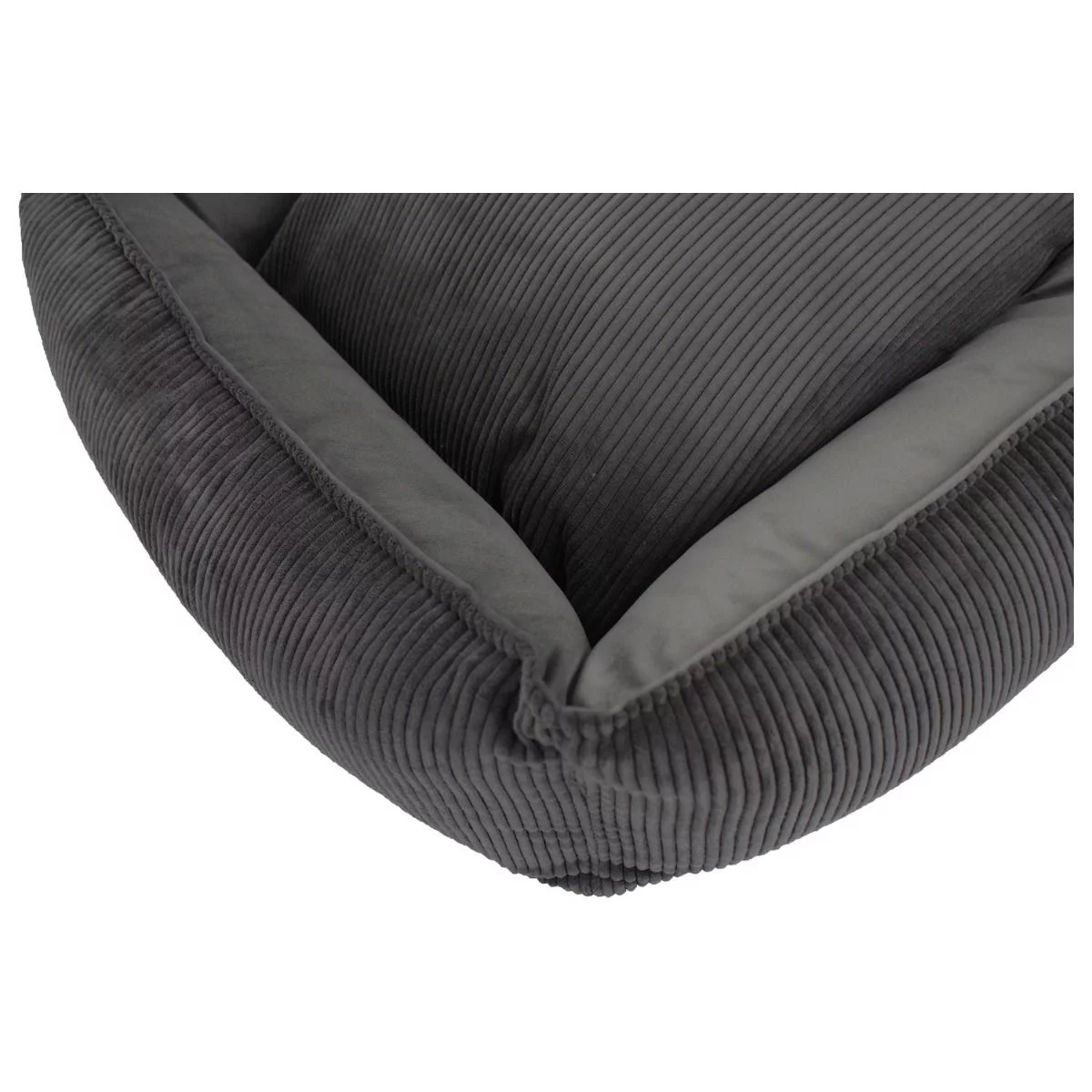 Wooff Cocoon Rib Velours Antraciet - Hondenmand 9 Wooff Cocoon Rib Velours Antraciet - Hondenmand - Afbeelding 9