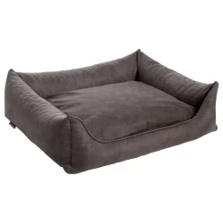 Maxxnobel Orthopedische Sofa Lederlook/Teddy Taupe - Hondenbank