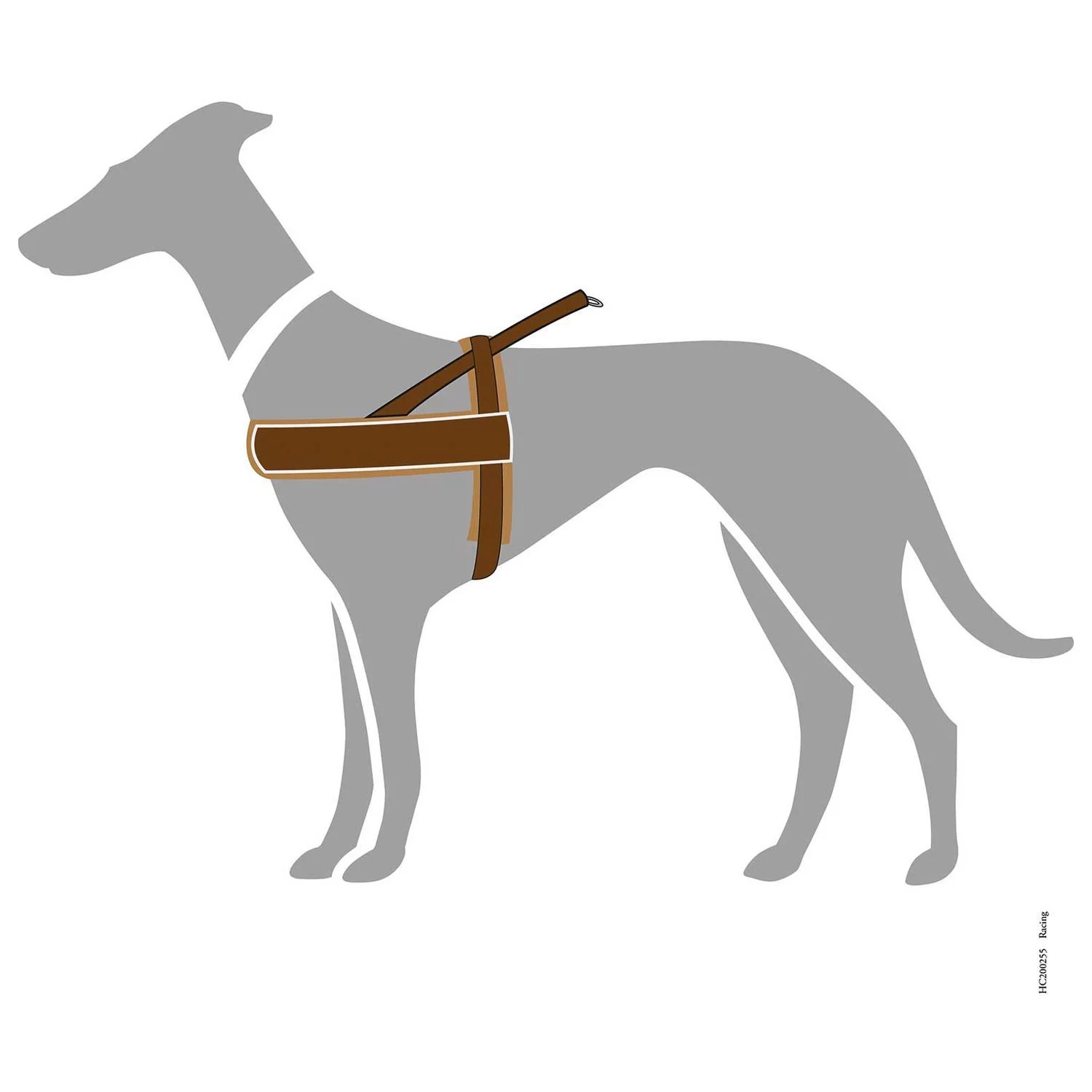 Hunter Harnas Norweger Racing Nylon Bruin&Cognac - Hondenharnas 2 Hunter Harnas Norweger Racing Nylon Bruin&Cognac - Hondenharnas - Afbeelding 2