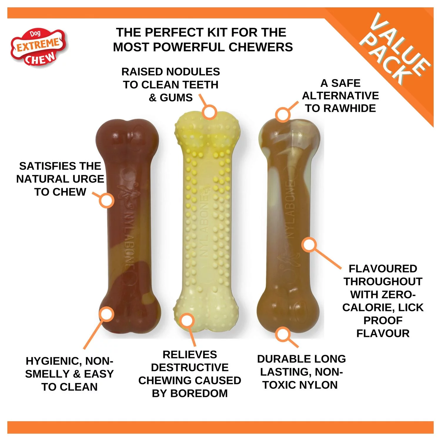 Nylabone Durachew Kit Summer - Hondenspeelgoed - Mais Barbecue Vanille 10.5x11.5x2 Cm Geel Bruin Creme 3 Stuks Voor Honden < 11kg S 4 Nylabone Durachew Kit Summer - Hondenspeelgoed - Mais Barbecue Vanille 10.5x11.5x2 Cm Geel Bruin Creme 3 Stuks Voor Honden < 11kg S - Afbeelding 4