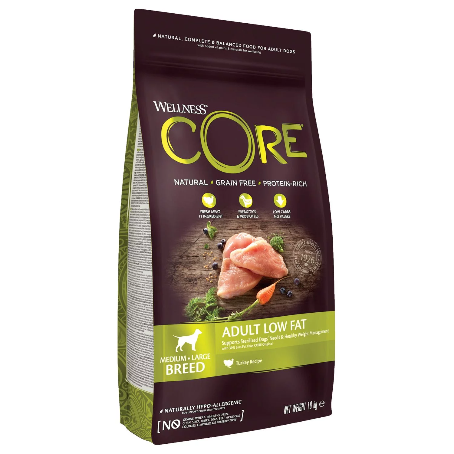 Wellness Core Grain Free Dog Healty Weight Kalkoen - Hondenvoer 2 Wellness Core Grain Free Dog Healty Weight Kalkoen - Hondenvoer - Afbeelding 2