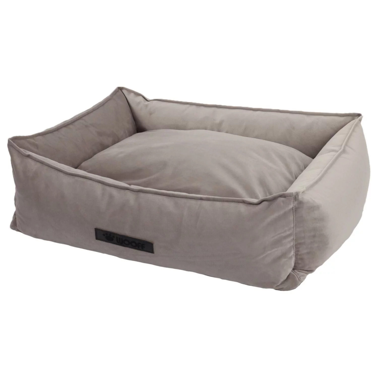 Wooff Cocoon Velours - Hondenkussen - 60x40x18 Cm Grijs Small 1 Wooff Cocoon Velours - Hondenkussen - 60x40x18 Cm Grijs Small