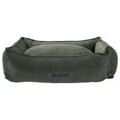 Wooff Cocoon Rib Velours Olijfgroen - Hondenmand