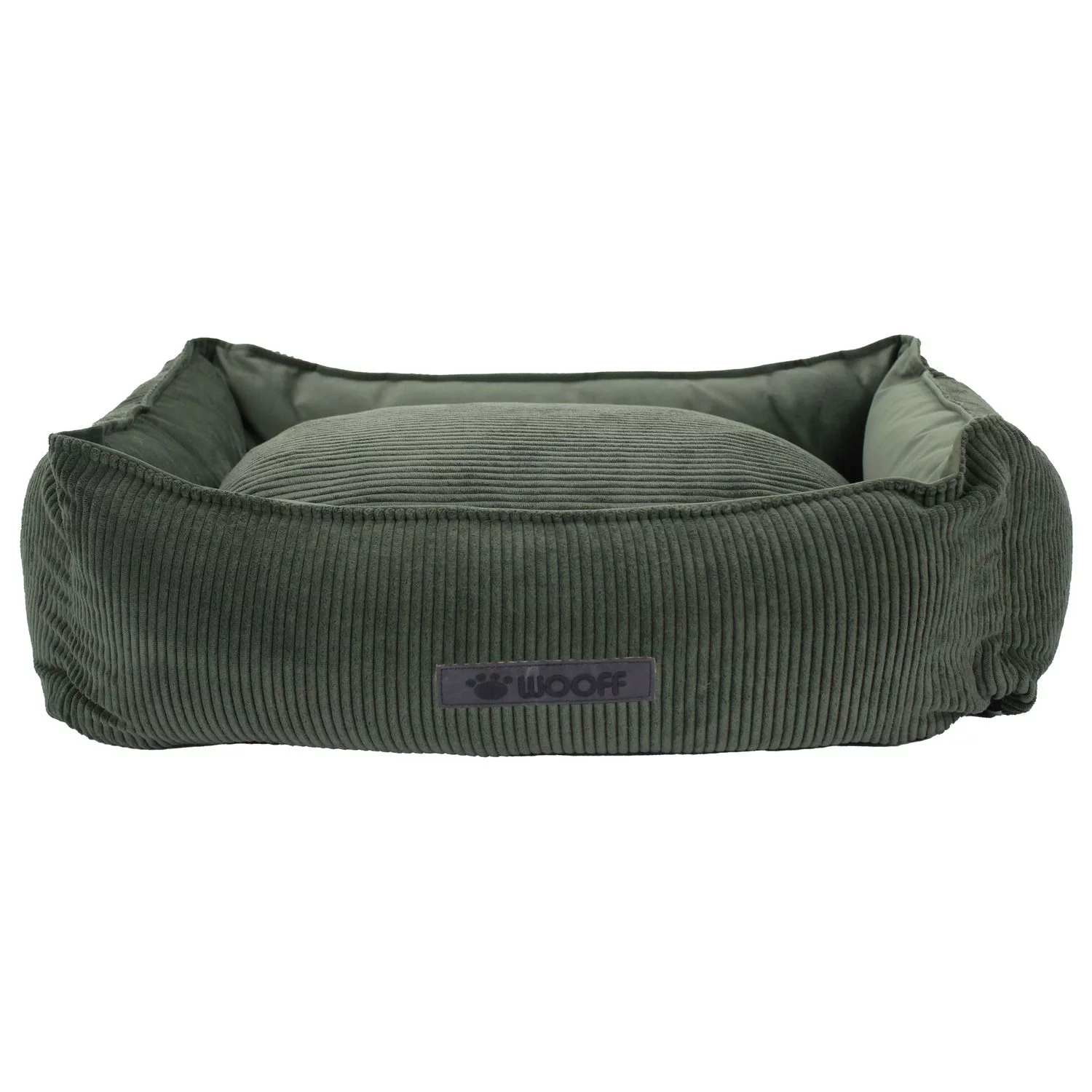 Wooff Cocoon Rib Velours Olijfgroen - Hondenmand 1 Wooff Cocoon Rib Velours Olijfgroen - Hondenmand
