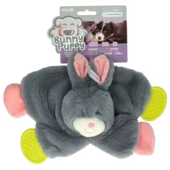 Bunny Puppy Crunchy Chew - Hondenspeelgoed - 33x23x5 Cm Grijs Roze