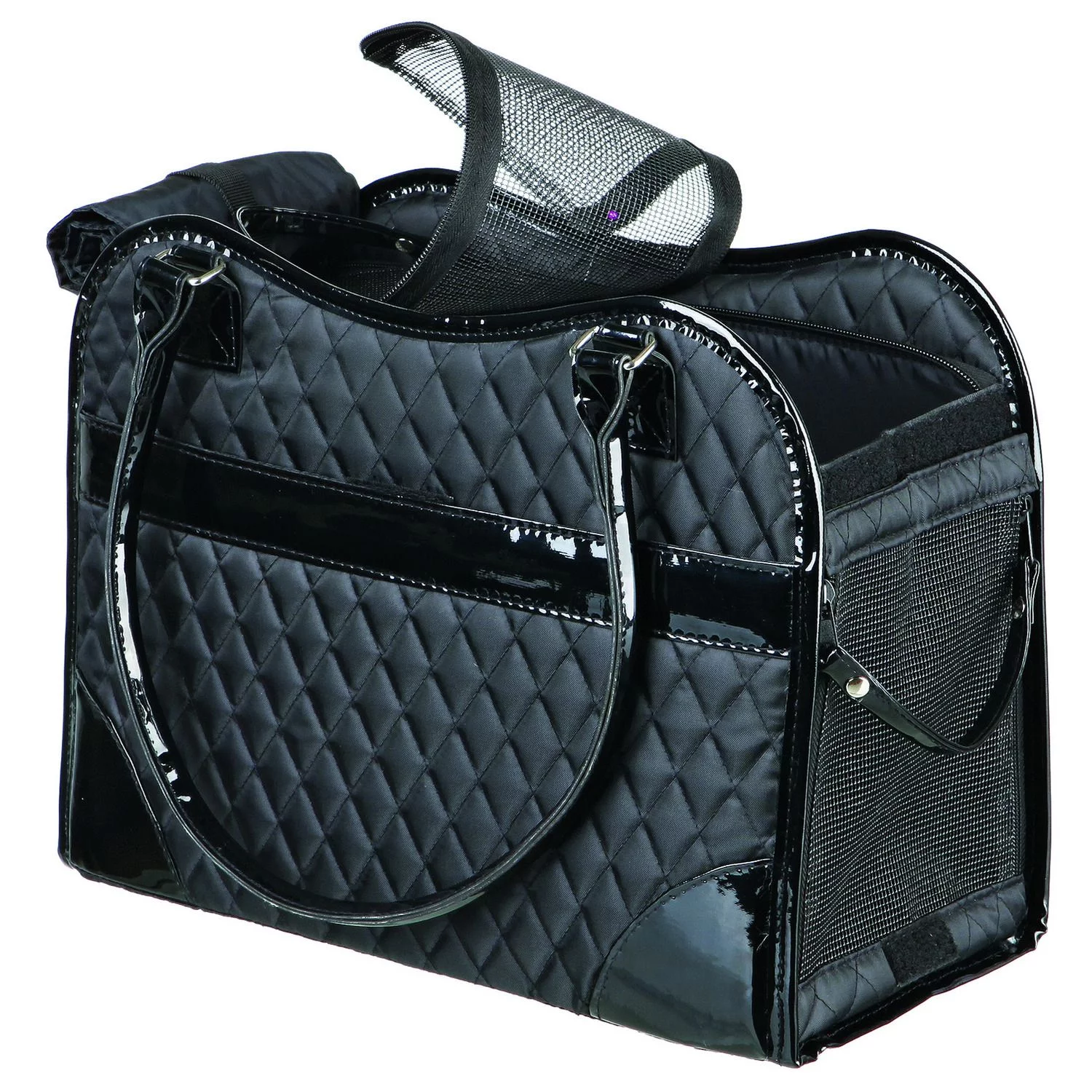 Trixie Tas Amina - Hondendraagtas - 18x29x37 Cm Zwart 2 Trixie Tas Amina - Hondendraagtas - 18x29x37 Cm Zwart - Afbeelding 2