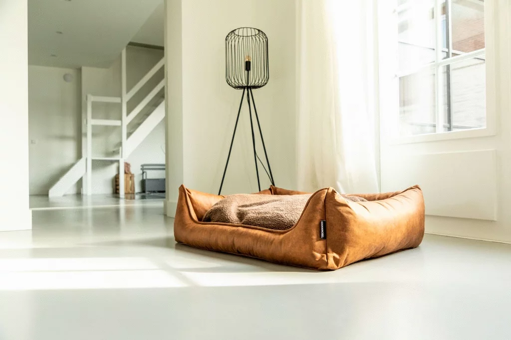 Maxxnobel Orthopedische Sofa Lederlook/Teddy Cognac - Hondenbank 10 Maxxnobel Orthopedische Sofa Lederlook/Teddy Cognac - Hondenbank - Afbeelding 10