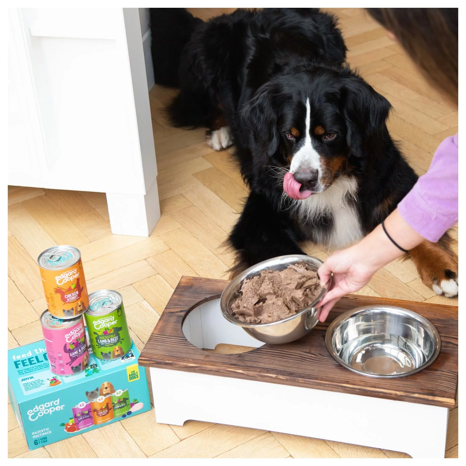 Edgard & Cooper Edgard&Cooper Blik Multipack Dog Adult - Hondenvoer - Kip Wild Lam 6x400 G 4 Edgard & Cooper Edgard&Cooper Blik Multipack Dog Adult - Hondenvoer - Kip Wild Lam 6x400 G - Afbeelding 4