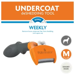 Furminator Hond Kort Haar - Hondenvachtkam - Oranje Medium -Dierbenodigdheden-Honden 9280 10046234 10