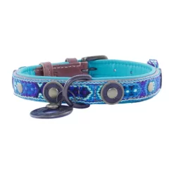 Dwam Halsband Boho Juan Blauw&Turquoise - Hondenhalsband