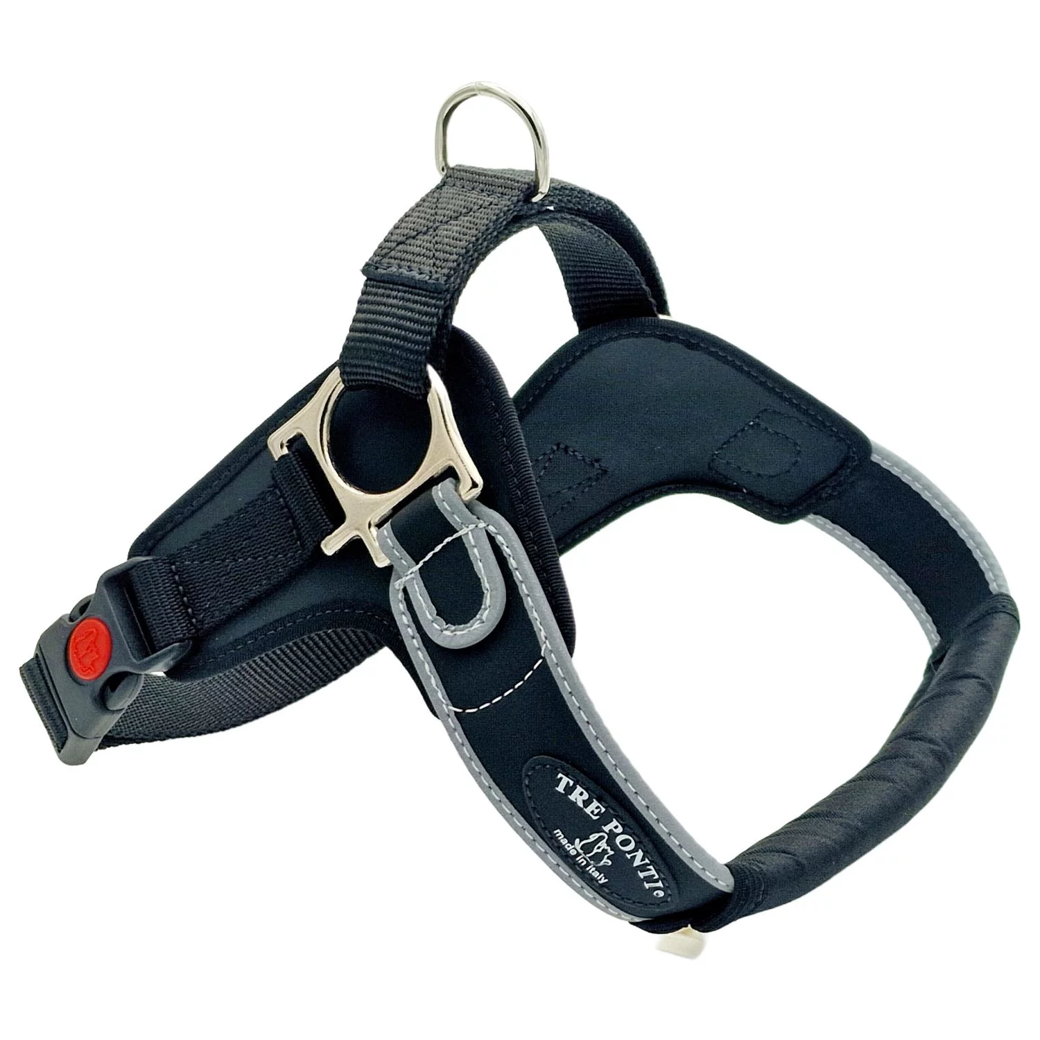 Tre Ponti Forza Tuig Zwart&Reflectie - Hondenharnas 2 Tre Ponti Forza Tuig Zwart&Reflectie - Hondenharnas - Afbeelding 2