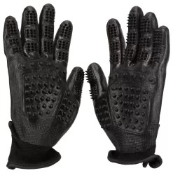 Trixie Vachtverzorgingshandschoenen - Hondenvachtborstel - 16x23 Cm Zwart 1 Paar -Dierbenodigdheden-Honden 9571 30012172 5