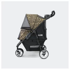 Innopet Honden Buggy Cheetah - Hondentrolley - 94x51x102 Cm 7.1 Kg Zwart Geel Bruin