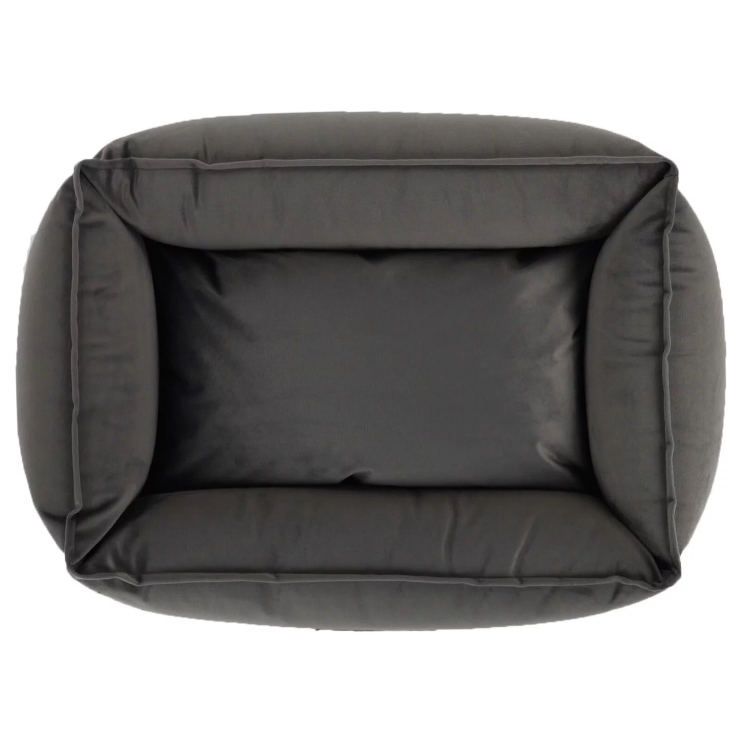 Wooff Mand Cocoon Velours Donkergrijs - Hondenmand 2 Wooff Mand Cocoon Velours Donkergrijs - Hondenmand - Afbeelding 2