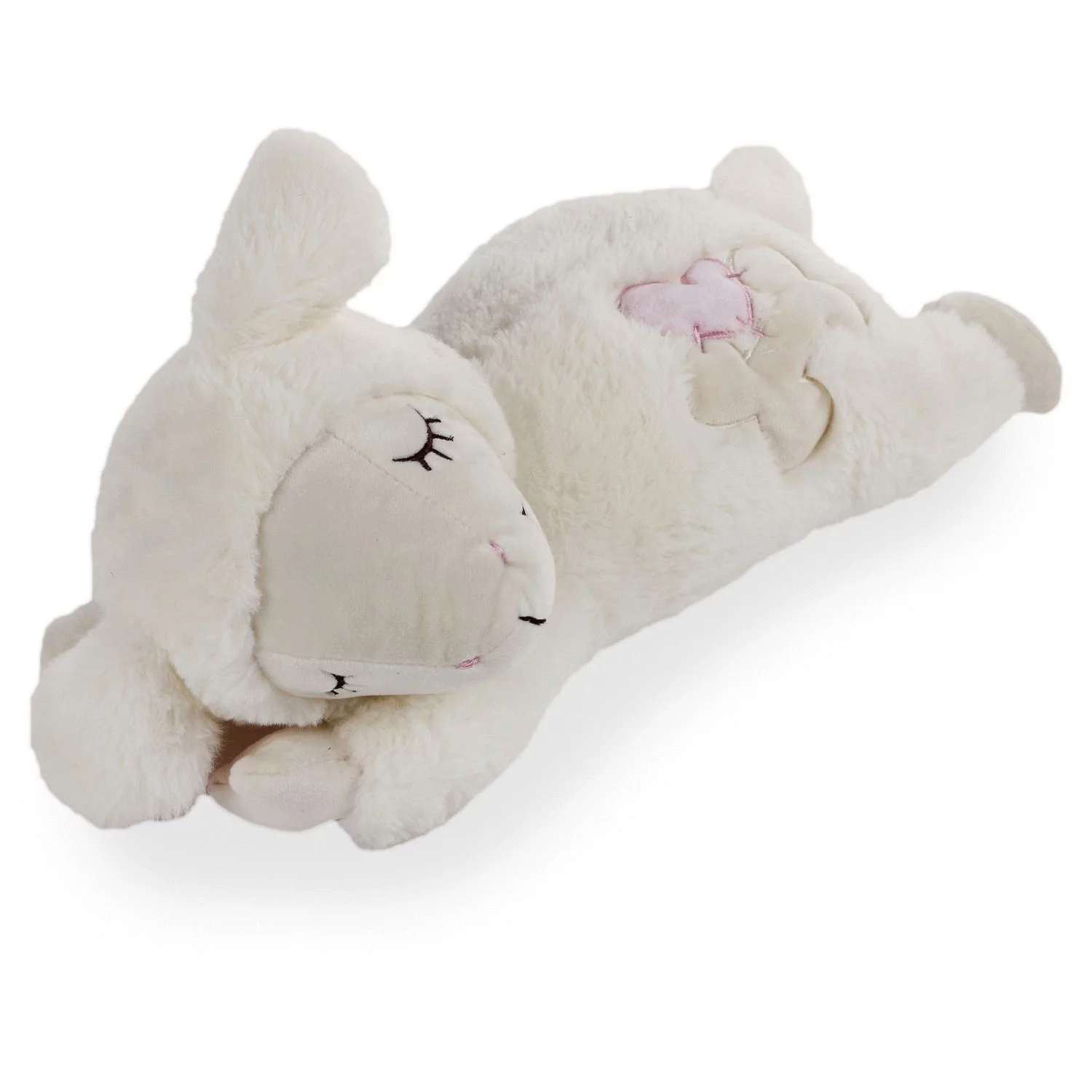All For Paws Little Buddy Heart Beat Sheep - Hondenspeelgoed - 44x38x14 Cm Wit 2 All For Paws Little Buddy Heart Beat Sheep - Hondenspeelgoed - 44x38x14 Cm Wit - Afbeelding 2