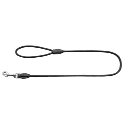 Hunter Looplijn Freestyle Nylon Rond Zwart - Hondenriem